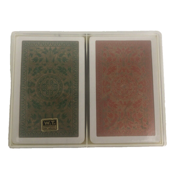 Vintage Baralho Playing Cards 2 Deck Set de Cartas The World Joker 111 A Macau - Picture 2 of 11